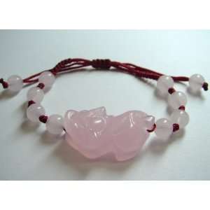  Fashion Jewelry ~ Pink Pi Yao Jade Stone Bracelet ( Ward 