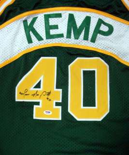   KEMP AUTOGRAPHED SIGNED GREEN SEATTLE SONICS JERSEY PSA/DNA  