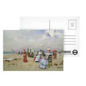  La Plage de Trouville by Paul Rossert   Postcard (Pack of 