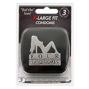 Four season condom x large   3 pack tin
