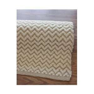   Hand Woven Wool Carpet Area Rug 5x8 Ivory Chevron Furniture & Decor