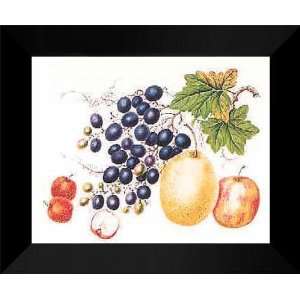  Liu Chi Wang FRAMED Art 15x18 Grapes Apples and Pear 