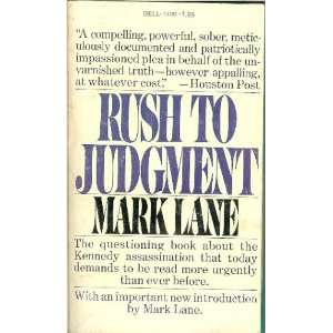  Rush to Judgement Mark Lane Books
