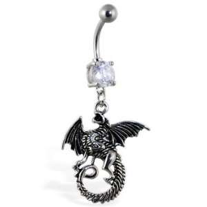  Navel ring with dangling dragon Jewelry
