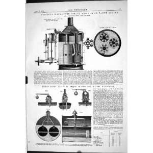  1870 VERTICAL WATER TUBE BOILER TUG YACHT ENGINE SAFETY 
