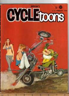   CYCLETOONS MAGAZINE FEBRUARY 1970 ISSUE MOTORCYCLE HUMOR  
