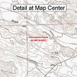 USGS Topographic Quadrangle Map   Samuelson Ranch, Montana (Folded 