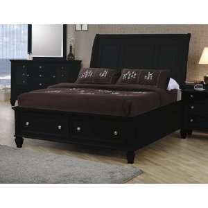  Sandy Beach King Sleigh Bed with Footboard Storage by 