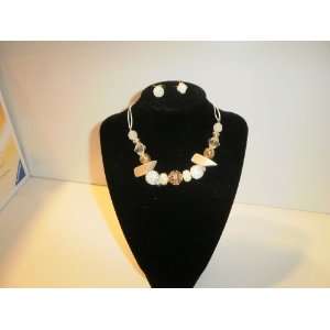  Choker Necklace with Earrings 