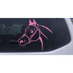 Horse Head Animals Car Window Wall Laptop Decal Sticker    Pink 6in X 