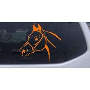 Horse Head Animals Car Window Wall Laptop Decal Sticker    Orange 10in 