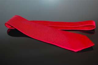 STAPLE Intense Red Charvet Mens Woven Bicolor Black Light Silk Tie NR 