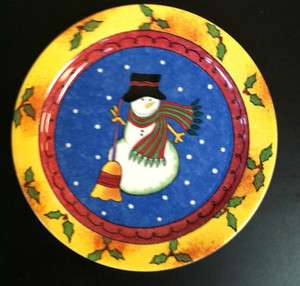 Snowman Plate [D] Sango Sweet Shoppe Christmas by Sue Zipkin   8 