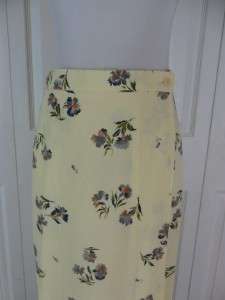 NWT New CHAUS Long Wrap Around Size 16 Skirt Bone Beige Floral  
