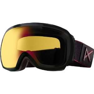  Anon Black Emblem Goggles with Red Solex Lens