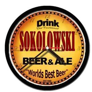  SOKOLOWSKI beer and ale cerveza wall clock Everything 