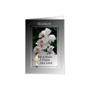  Easter ~ Godson ~ He Is Risen Christ Our Lord ~ Orchids 