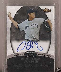 CHIEN MING WANG 2008 TOPPS FINEST AUTOGRAPH  