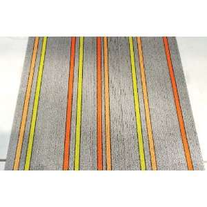  Chilewich Shag Floormat   24 x36, Electric Stripe Orange 