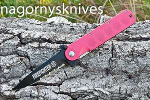 Smith and Wesson S&W Firefighter Knife Knives Serrated Lockback 
