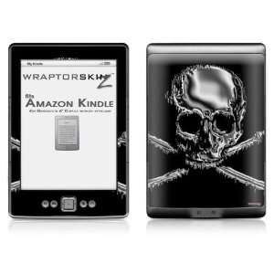 Chrome Skull on Black Skin (fits  Kindle 4   6 display, no 