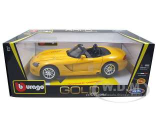   car model of 2003 Dodge Viper SRT 10 Yellow die cast car by Bburago