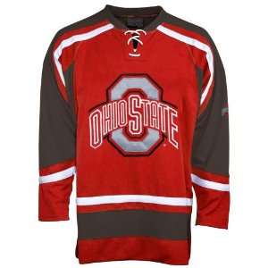   Ohio State Buckeyes Scarlet Hat Trick Hockey Jersey