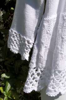 RIKI RICO White Hand Knit Crochet Sweater 3 4  