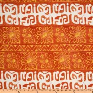  44 Wide Hawaiian Collection Koko Head Tapa Rust Fabric 