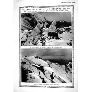   Monte Nero Alpine Snipers Soldiers Bivouac Trenches