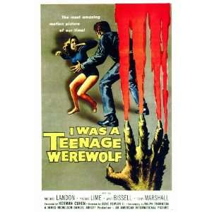 Was a Teenage Werewolf (1957) 27 x 40 Movie Poster Style A  