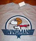 VINTAGE STYLE Peanuts SNOOPY FLYING ACE T Shirt LARGE NEW w/ TA  