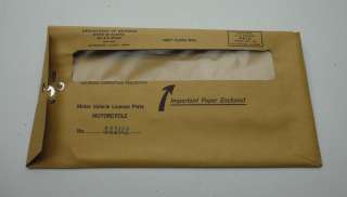 1970s Alaska Motorcycle License Plate NOS 44102, Never been used 