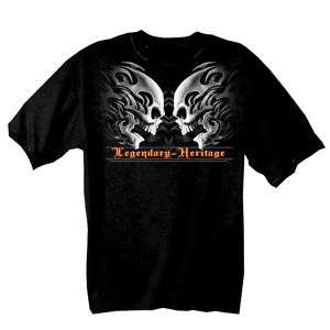 New BIKER STEEL SKULLS SHORT SLEEVE T SHIRT  