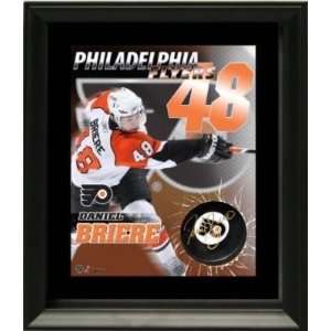  Danny Briere Signed Framed Puck   Memorabilia Everything 