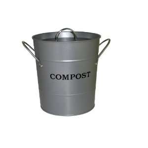   04 Small 2 N 1 Kitchen Compost Bucket, Silver Patio, Lawn & Garden