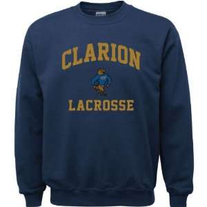  Clarion Golden Eagles Navy Youth Lacrosse Arch Crewneck 