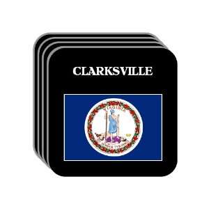  US State Flag   CLARKSVILLE, Virginia (VA) Set of 4 Mini 