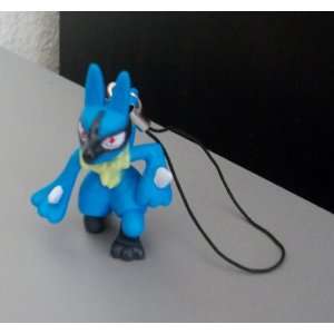  2 Pokemon Lucario Rubber Mascot Figure Cell Phone Charm 