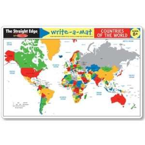  World Map Write A MAT SINGLE (Melissa & Doug 5042) Toys 