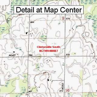 USGS Topographic Quadrangle Map   Clintonville South, Wisconsin 