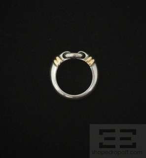   & Co. Sterling Silver & 18K Gold Circle Link Ring Size 6.5  