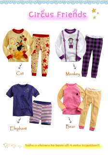   Toddler Kid Boys Sleepwear Pajama LOTSCircus Friends(12 24M)  