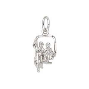  Rembrandt Charms Ski Lift Charm, Sterling Silver Jewelry