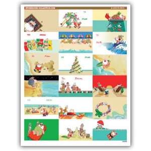  Christmas Gift Tags/Stickers   Beach