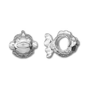  Sterling Silver Large Hole Fish Bead Arts, Crafts 