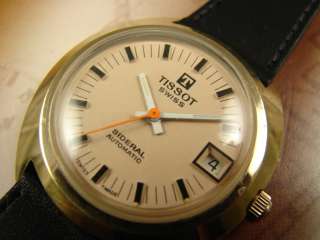 MASCULINE TISSOT SWISS SIDERAL AUTOMATIC MENS WATCH VINTAGE 1977 DATE 