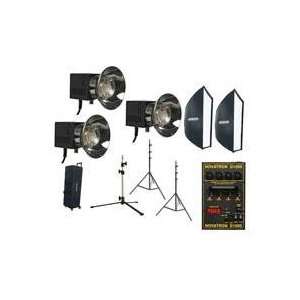  Novatron D1500, 1500 w/s 3 Head & Power Pack Kit with 