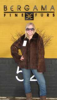 56437 New Natural Mink Fur Cord Cut Jacket Coat 12 S M  