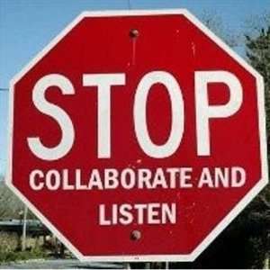  STOP. Collaborate and Listen Buttons Arts, Crafts 